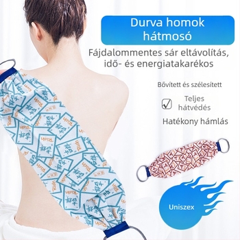 Hát exfoláló törölköző durva textúrával, hosszú csíkkal, rayon anyagból, felnőtteknek — Morning dream house