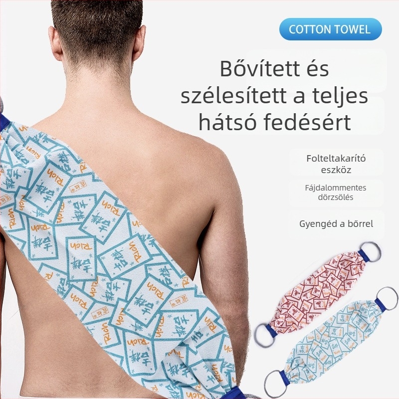 Hát exfoláló törölköző durva textúrával, hosszú csíkkal, rayon anyagból, felnőtteknek — Morning dream house
