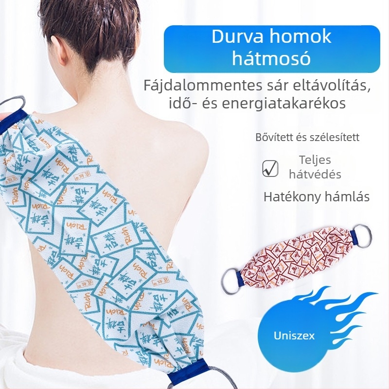 Hát exfoláló törölköző durva textúrával, hosszú csíkkal, rayon anyagból, felnőtteknek — Morning dream house