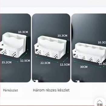 Fogkefetartó, fúrás nélkül, falra szerelhető, átlátszó, automatikus fogkrém adagoló