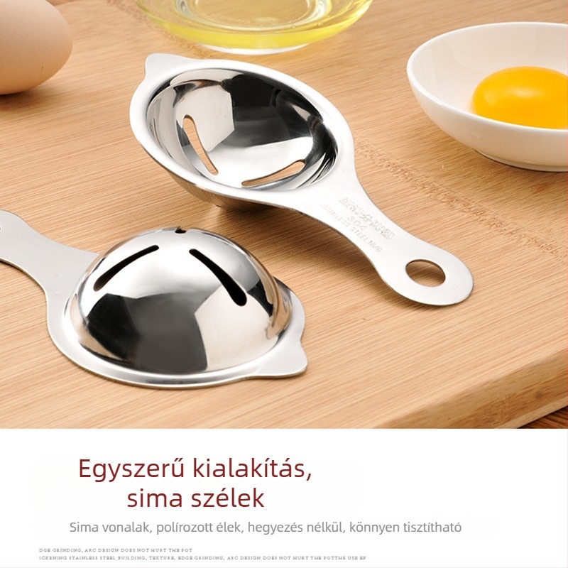 304 rozsdamentes acél tojásfehérje szeparáló — multifunkcionális konyhai szűrő, AKL márka, nyomtatott logó, licencelt magáncímke