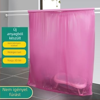 V45O Vastag, vízálló zuhanyfüggöny otthoni használatra téli időszakban, alkalmas bérleményekhez, felnőtteknek és gyermekeknek