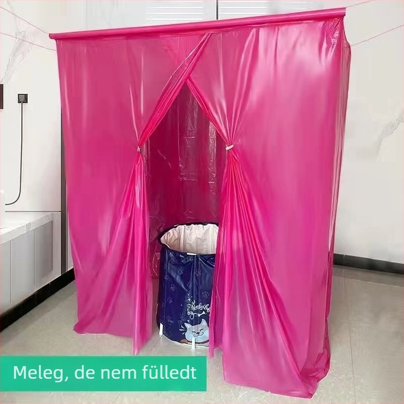 V45O Vastag, vízálló zuhanyfüggöny otthoni használatra téli időszakban, alkalmas bérleményekhez, felnőtteknek és gyermekeknek