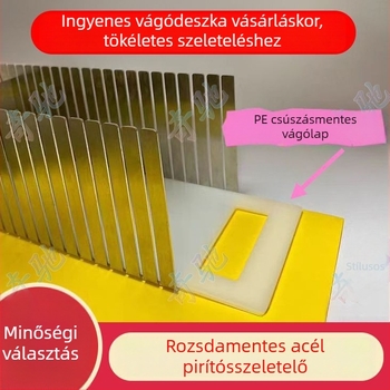 Rozsdamentes acél kenyérszeletelő – professzionális pékséghez, Chi Chi márka, logó nélküli