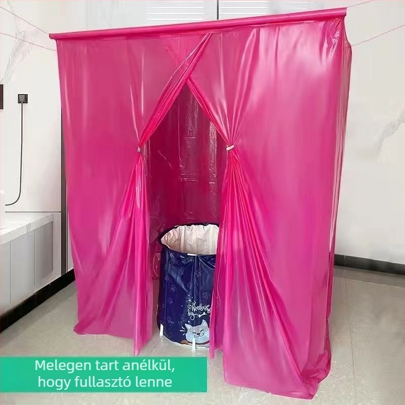 Télen meleg, vastag, vízálló zuhanyfüggöny otthoni használatra, felnőtteknek és gyermekeknek
