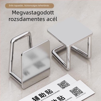 Teleszkópos függönyrúd tartó, öntapadós rögzítés, fúrás nélkül – rozsdamentes acél, modern minimalist stílus