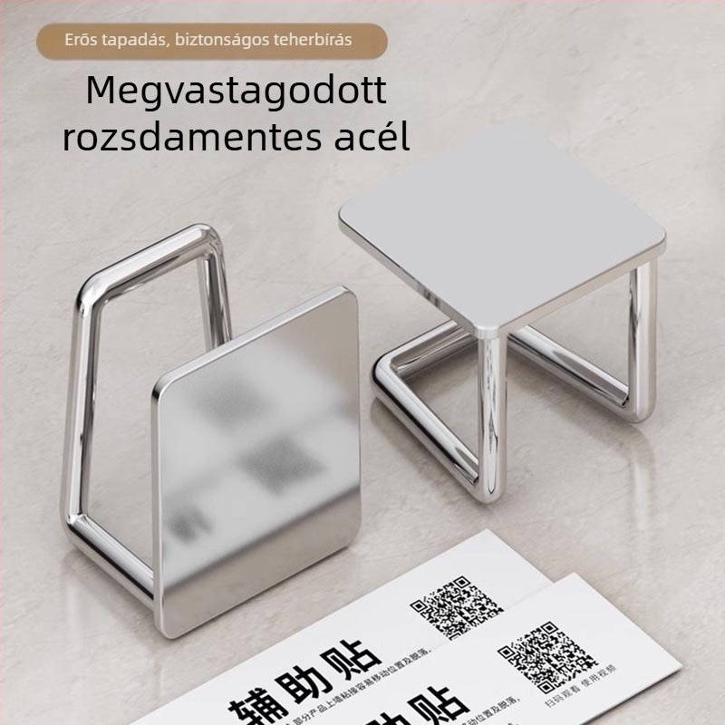 Teleszkópos függönyrúd tartó, öntapadós rögzítés, fúrás nélkül – rozsdamentes acél, modern minimalist stílus