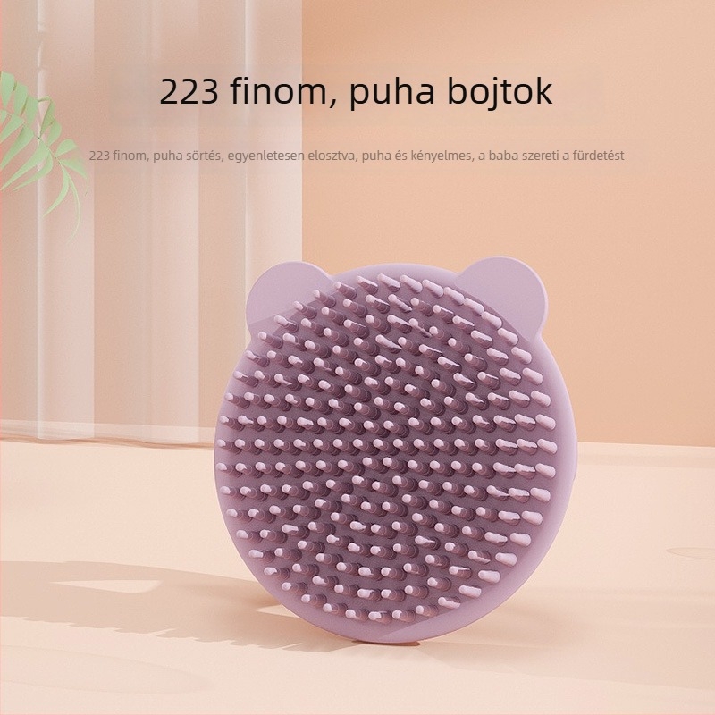 Szilikon baba fürdőecset a fej bőr tisztítására, gyengéd masszázs a babának, 100 darabos csomag