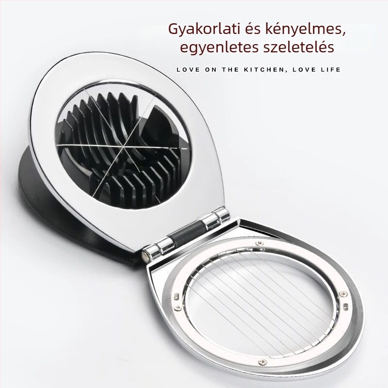 AKL rozsdamentes acél tojásvágó, modell QT003, modern minimalist stílus.