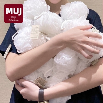 Japán stílusú fürdőgömb virággal – rendkívül puha, kiváló minőségű, nagy méret