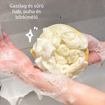 Fürdőlepedő – Rajzfilm stílusú, 2 az 1-ben baba fürdőlabda és fürdő virág, kör alakú, aranyos