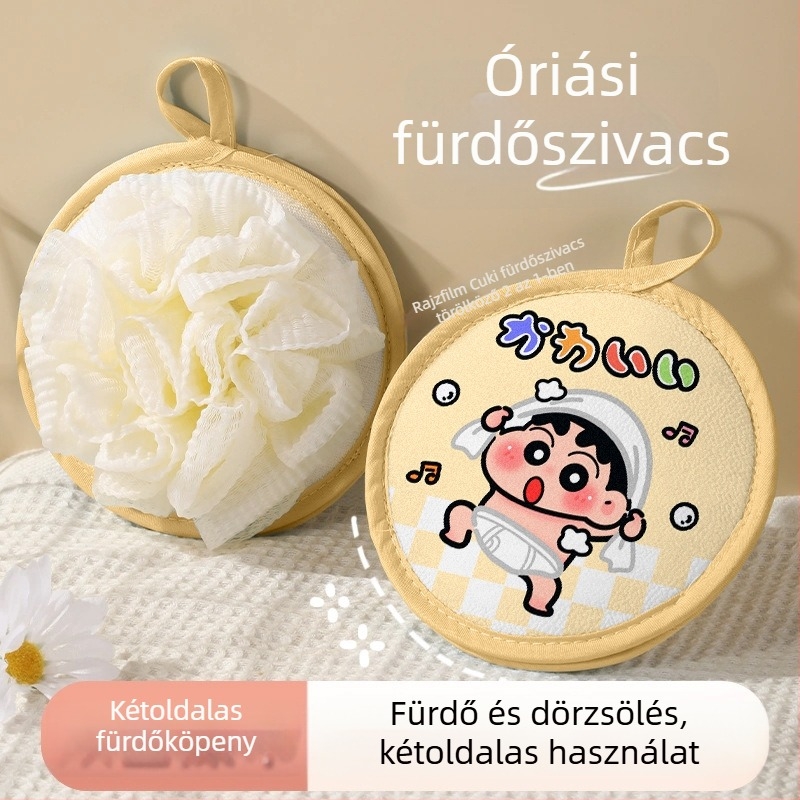 Fürdőlepedő – Rajzfilm stílusú, 2 az 1-ben baba fürdőlabda és fürdő virág, kör alakú, aranyos