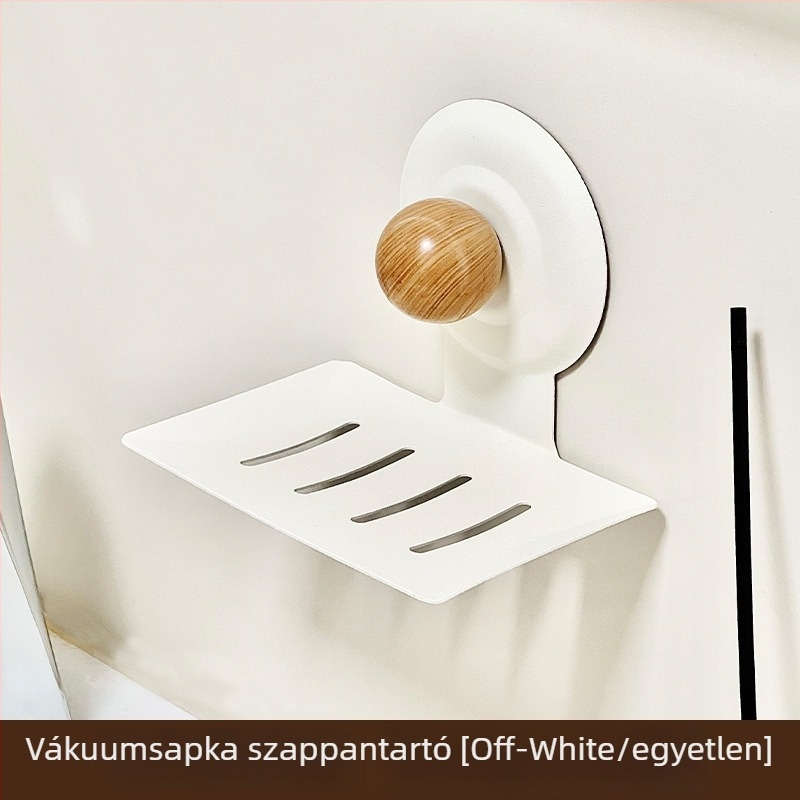 Falra szerelhető szappantartó szívócsészével, fúrás nélkül, szénacélból, drenázs