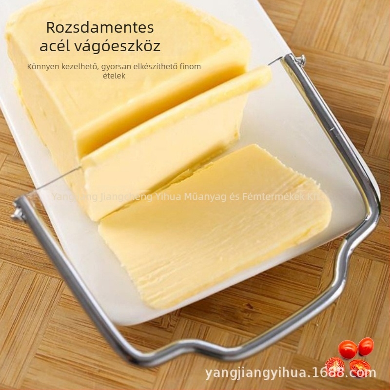 Rozsdamentes acél konyhai eszközök készlet: Goose Liver Slicer, Cheese Slicer, Cream Separator és Butter Wire Cutter