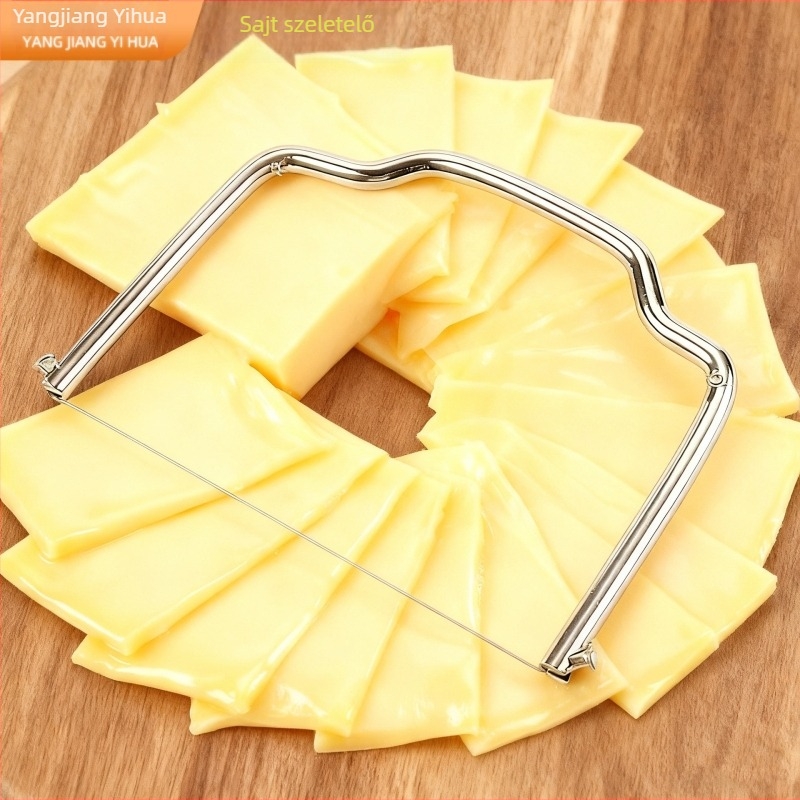 Rozsdamentes acél konyhai eszközök készlet: Goose Liver Slicer, Cheese Slicer, Cream Separator és Butter Wire Cutter