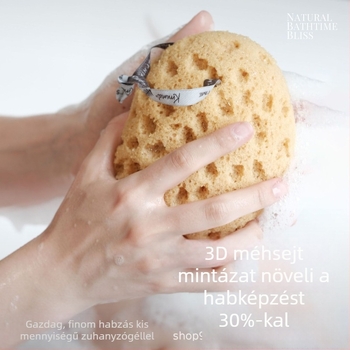 Krramel fürdőszivacs felnőtteknek, gazdag habzás, rendkívül puha, tartós, anyag PP
