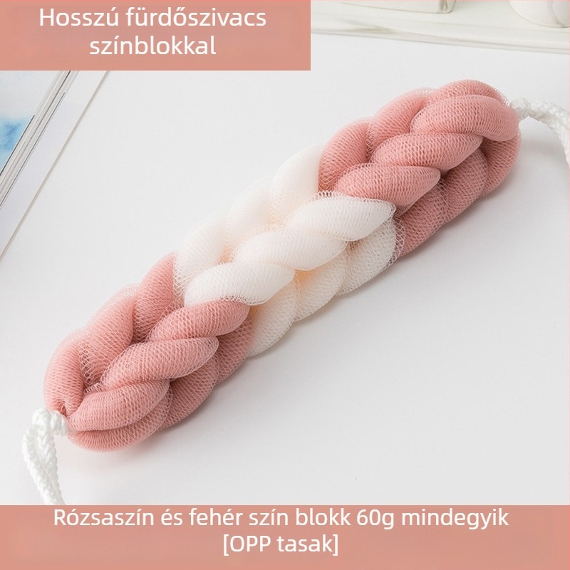 Fürdőgolyó hátmosó szalaggal (anyag: PP; márka: Private label; testreszabás elérhető; univerzális használat)