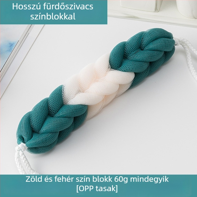 Fürdőgolyó hátmosó szalaggal (anyag: PP; márka: Private label; testreszabás elérhető; univerzális használat)