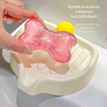Fali ABS szappantál fürdőszobához perforált lefolyóval