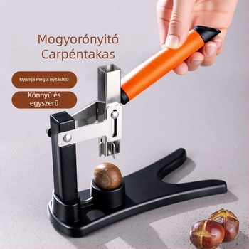 Gesztenyepres — műanyag és fém test, modern minimalista dizájn, bemutatva 2017 télen.