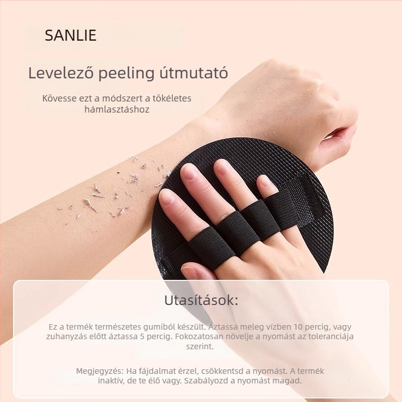 Sanli gumi ujjas testtisztító eszköz – univerzális fürdőeszköz fájdalommentes hát- és testtisztításhoz