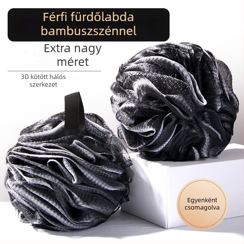 Férfiaknak szóló, nagy méretű fürdőlabda, ultra puha, nem hullik szét, bőrbarát, gazdag habot képez