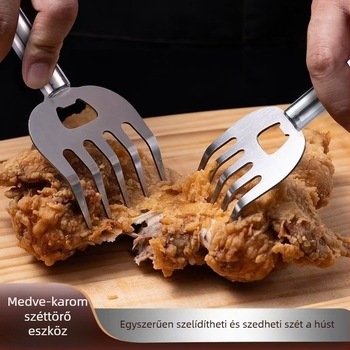 Bear Claw Meat Shredder – Rozsdamentes acélból készült konyhai eszköz csirke- és marhahús szálazására, barbecue célokra, hússzeparáló