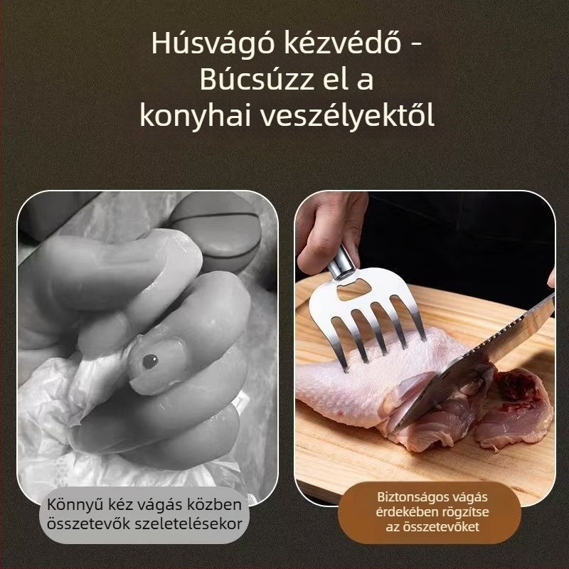 Bear Claw Meat Shredder – Rozsdamentes acélból készült konyhai eszköz csirke- és marhahús szálazására, barbecue célokra, hússzeparáló