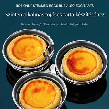 Szív alakú tojásforma – 3 az 1-ben, rozsdamentes acél tojásgőzítő, otthoni használatra