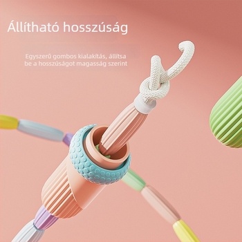 With zhen PVC bambusz gyöngyös ugrókötél, 2,8 m, futásra és edzésre alkalmas