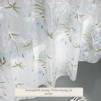 EVA zuhanyfüggöny, vízálló, vastagított, virágos mintával, pastoral stílus