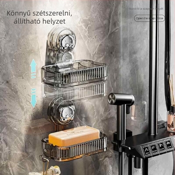 Fali szappantartó szívócsússal, fúrás nélküli, műanyag, 200 darab egy dobozban