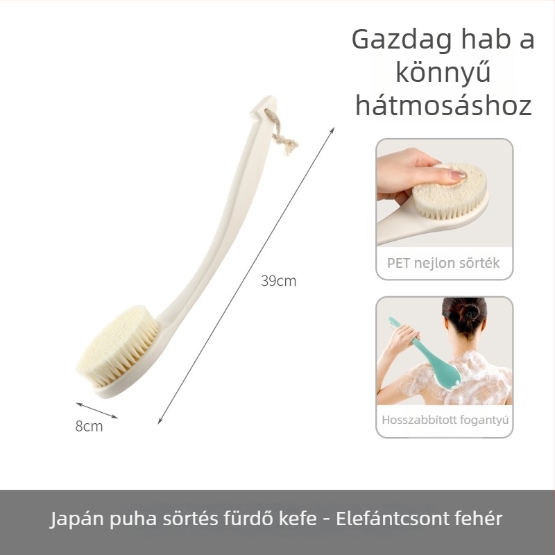 FaSoLa ABS hosszított nyélű masszázs fürdőecset, hátmasszázs, felnőtteknek