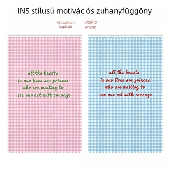 Koreai stílusú zuhanyfüggöny poliészterből, vízálló és penészmentes, minden évszakban használható, fúrás nélküli elválasztófüggöny, felakasztható