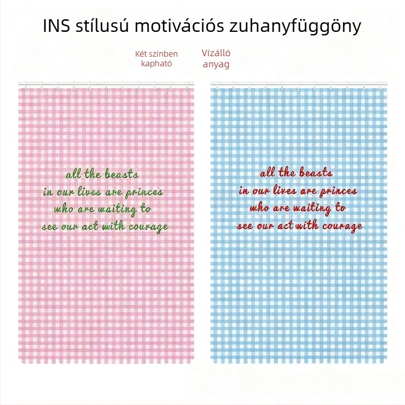 Koreai stílusú zuhanyfüggöny poliészterből, vízálló és penészmentes, minden évszakban használható, fúrás nélküli elválasztófüggöny, felakasztható