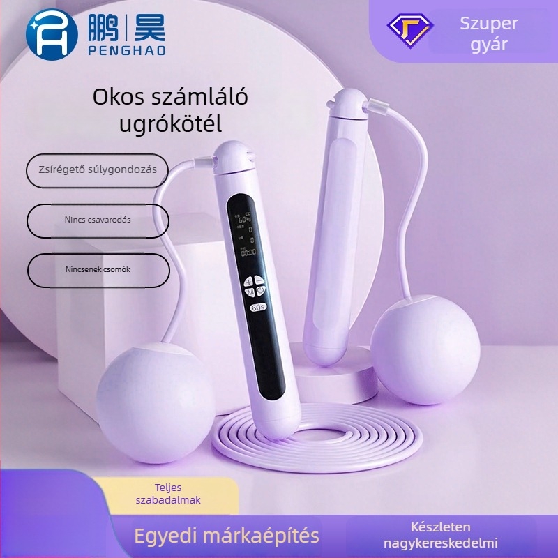 Penghao vezeték nélküli intelligens ugrókötél LED kijelzővel, ABS anyagból, versenykötél, szabadban edzésre