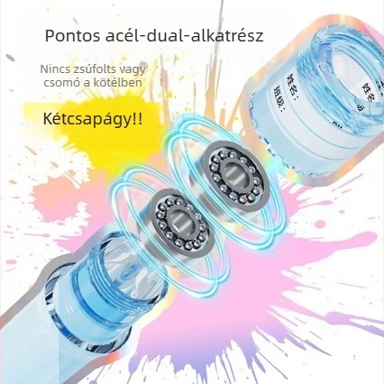 Gyermekeknek szánt dupla csapágyas ugrókötél, állítható hosszúság, PVC, gyorsítási edzés