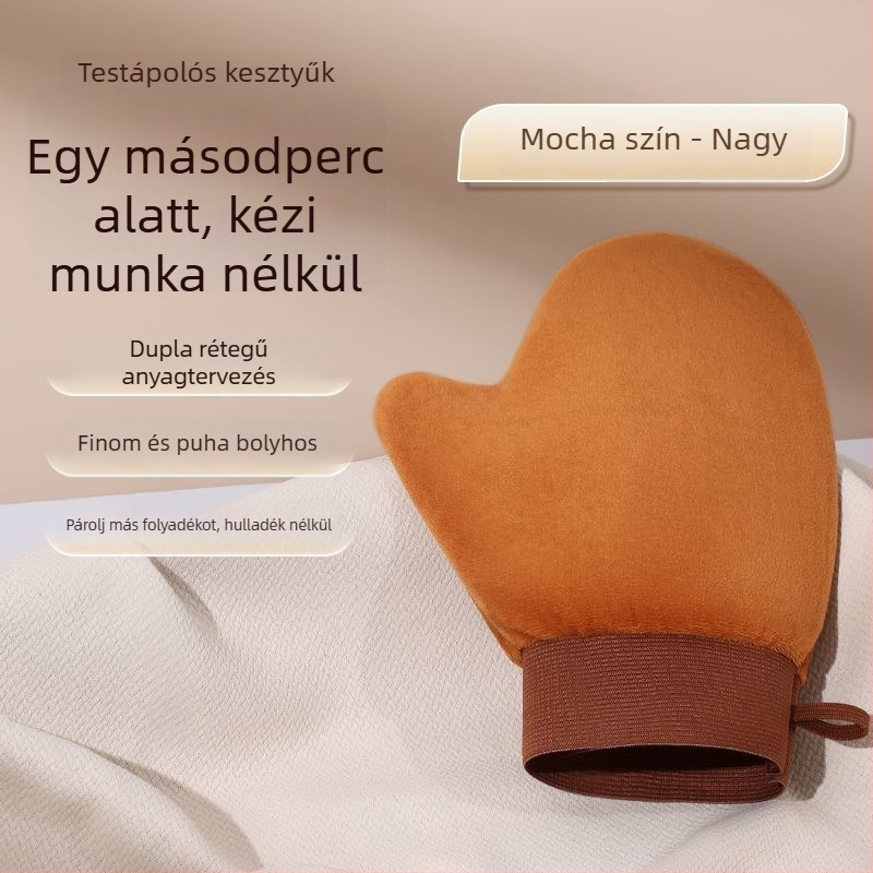 Testápoló alkalmazó kesztyű, plüss anyagból, univerzális használatra, dobozban 300 darab