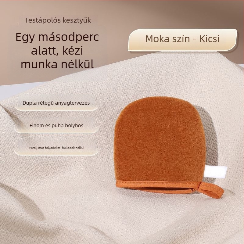 Testápoló alkalmazó kesztyű, plüss anyagból, univerzális használatra, dobozban 300 darab