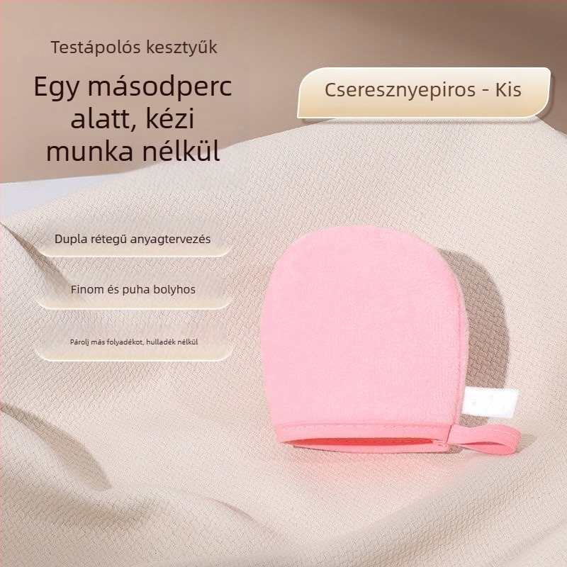 Testápoló alkalmazó kesztyű, plüss anyagból, univerzális használatra, dobozban 300 darab