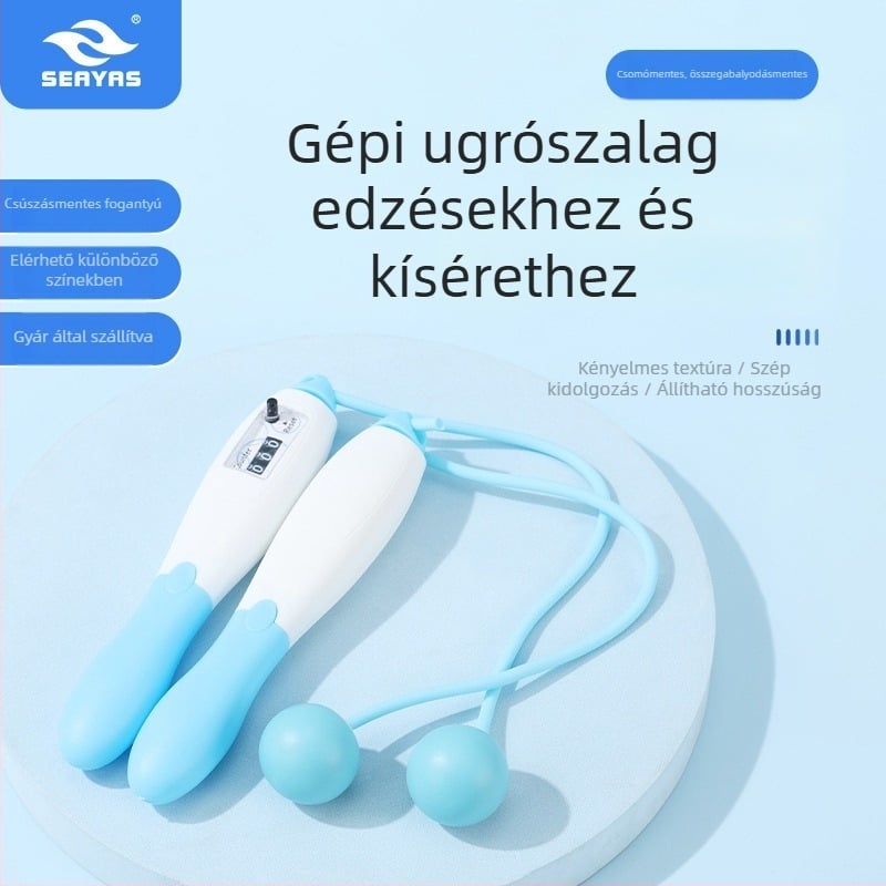 Elektronikus számoló ugrókötél, gumiból, 215 g, Jingjiang márka, modell JJTS-003