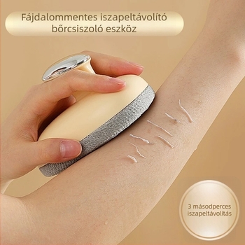 Kéttextúrás exfoláló fürdőlepedő durva és finom abrazív felületekkel, uniszex használatra.
