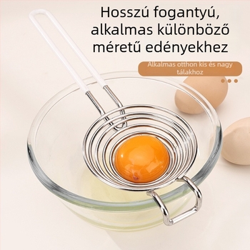Rich 304 rozsdamentes acél tojásfehérje és tojássárgája szétválasztó – kézi konyhai sütőeszköz