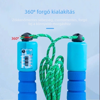 Állítható PVC-s számoló ugrókötél gyerekeknek (óvoda–6. osztály), 2.4 előírás, fitnesz felszerelés