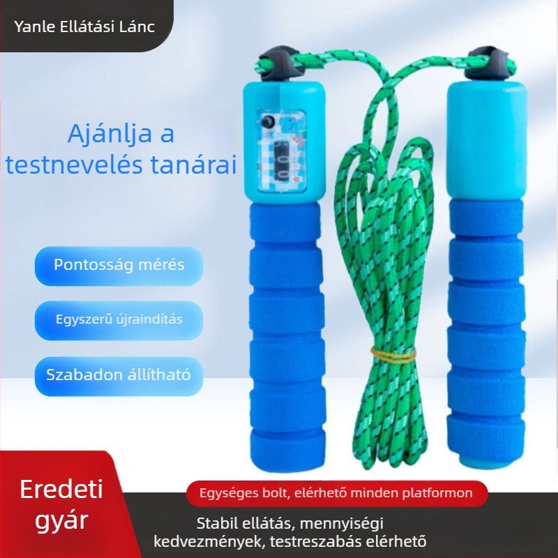 Állítható PVC-s számoló ugrókötél gyerekeknek (óvoda–6. osztály), 2.4 előírás, fitnesz felszerelés