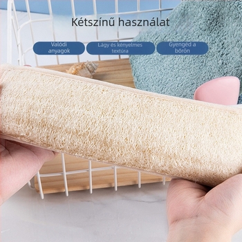 Természetes luffa fürdőecset hosszú hátsó törlő sávval, 300 darabos dobozban, Zhejiang eredet, univerzális használat, testreszabható