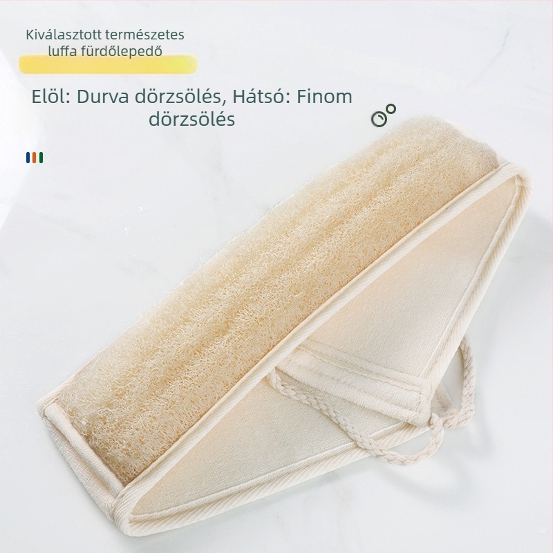 Természetes luffa fürdőecset hosszú hátsó törlő sávval, 300 darabos dobozban, Zhejiang eredet, univerzális használat, testreszabható