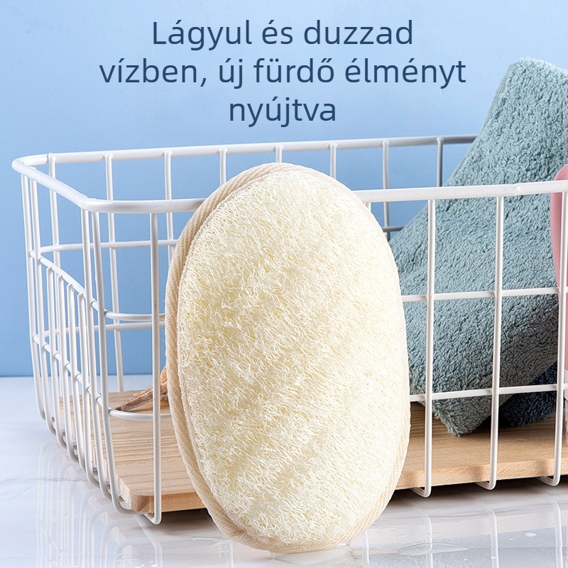 Természetes luffa fürdőecset hosszú hátsó törlő sávval, 300 darabos dobozban, Zhejiang eredet, univerzális használat, testreszabható