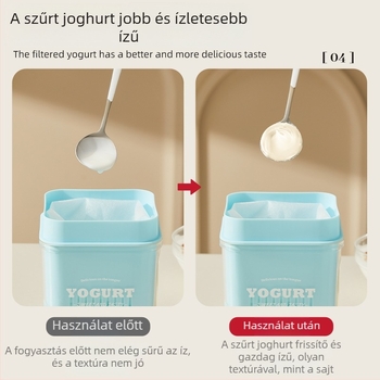 Házi joghurt szűrő savóelválasztóval és nedvességcsepegtetéssel — műanyag