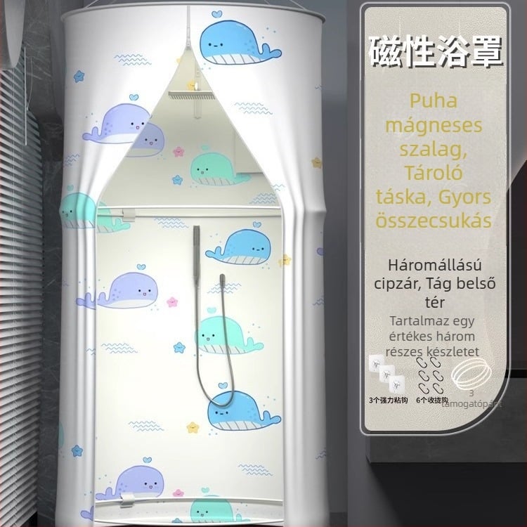 PEVA Zuhanyfüggöny: vízálló és penészmentes, geometriai stílus, karikatúra mintázat